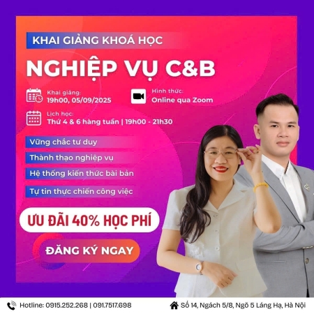 KHAI GIẢNG LỚP NGHIỆP VỤ C&B GEN 139