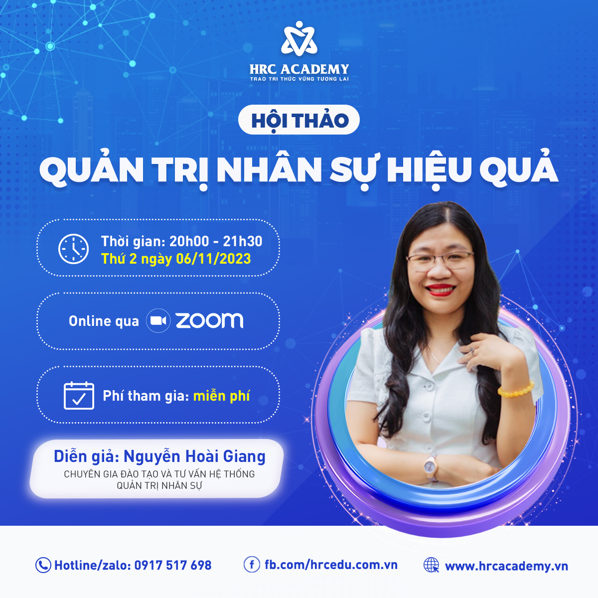 SỰ KIỆN NỔI BẬT ĐẦU THÁNG 11/2023 TẠI HRC ACADEMY: QUẢN TRỊ NHÂN SỰ HIỆU QUẢ THÔNG QUA HỆ THỐNG BÁO CÁO!