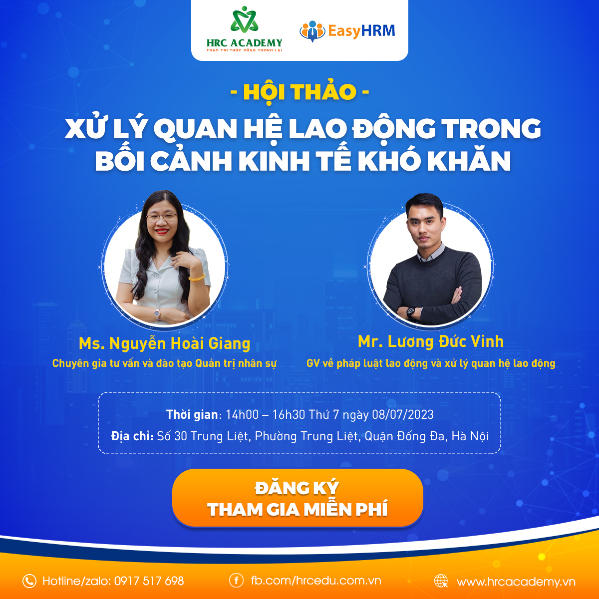 SỰ KIỆN NỔI BẬT THÁNG 7-2023: HỘI THẢO VỀ QUAN HỆ LAO ĐỘNG TRONG DOANH NGHIỆP DO HRC ACADEMY TỔ CHỨC