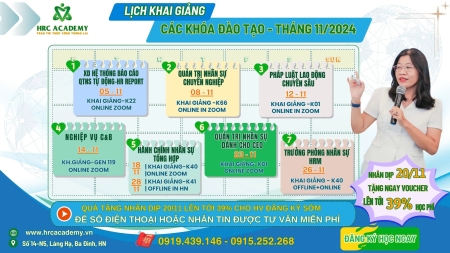 Tháng 11 Rực Rỡ Cùng Hành Trình Học Tập Tinh Hoa! – Các Khóa Học Hot Nhất Giúp Nâng Tầm Nghề Nghiệp Nhân Sự