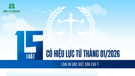 TỔNG HỢP 15 LUẬT CÓ HIỆU LỰC TỪ THÁNG 01/2026, HR CẦN ĐẶC BIỆT LƯU Ý