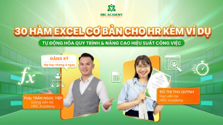 30 HÀM EXCEL CƠ BẢN CHO HR KÈM VÍ DỤ