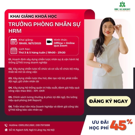 KHAI GIẢNG LỚP TRƯỞNG PHÒNG NHÂN SỰ K52