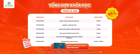[THÁNG 05/2026] LỊCH KHAI GIẢNG KHÓA HỌC QUẢN TRỊ NHÂN SỰ - HRC ACADEMY